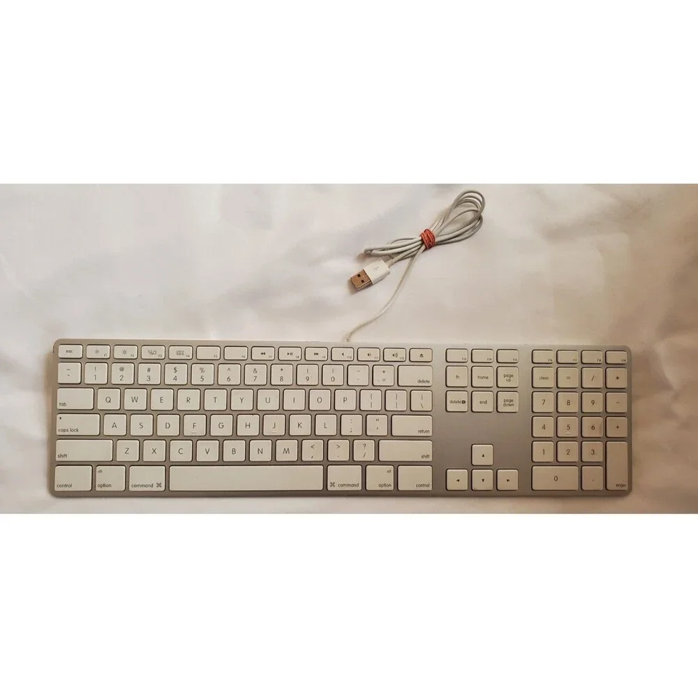 Apple A1243 Aluminium USB Wired Keyboard With Numeric Keypad FOR PARTS ONLY